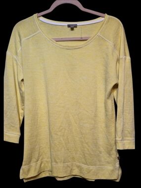 Talbots Light Yellow Scoop Neck Pullover Top
